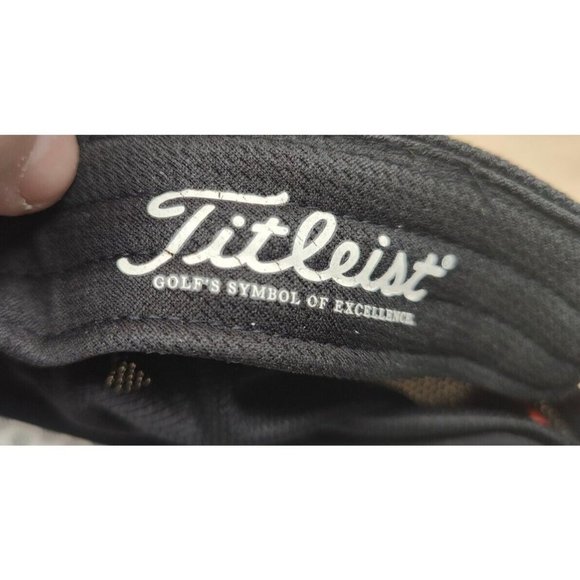 Titleist Golf Tour Hat Cap Pro V1 FJ Logo Black Adjustable Strap Embossed - Picture 11 of 13